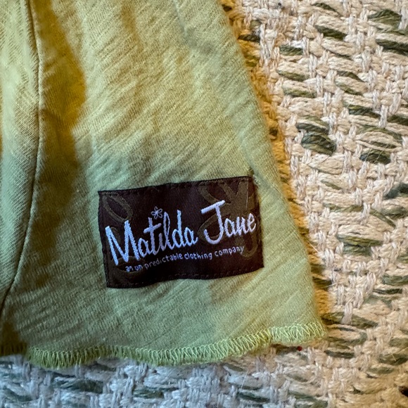 Matilda Jane smocked green top Girls size 10 - Picture 2 of 4